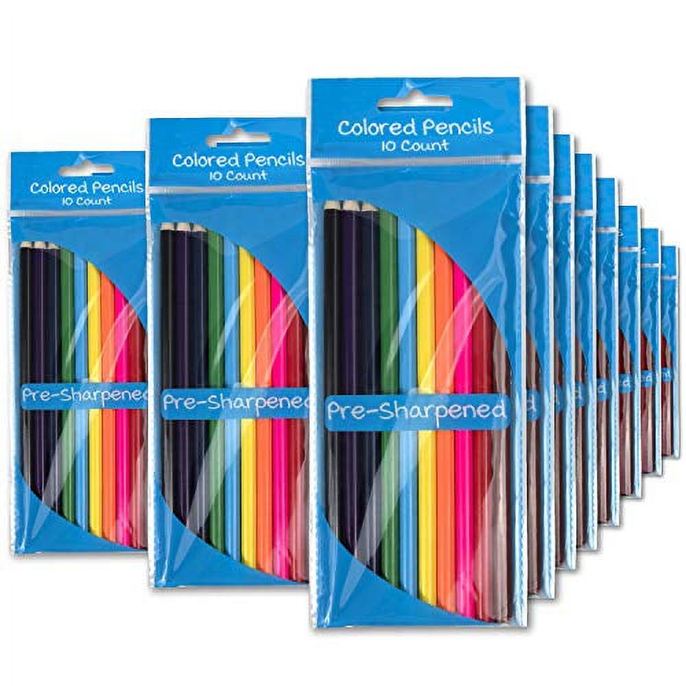 25 Pack of Bulk Wholesale Colored Pencils Containing 10 Colored Pencils Per  Pack for Kids, Students and Classrooms - 250 Colored Pencil Count 